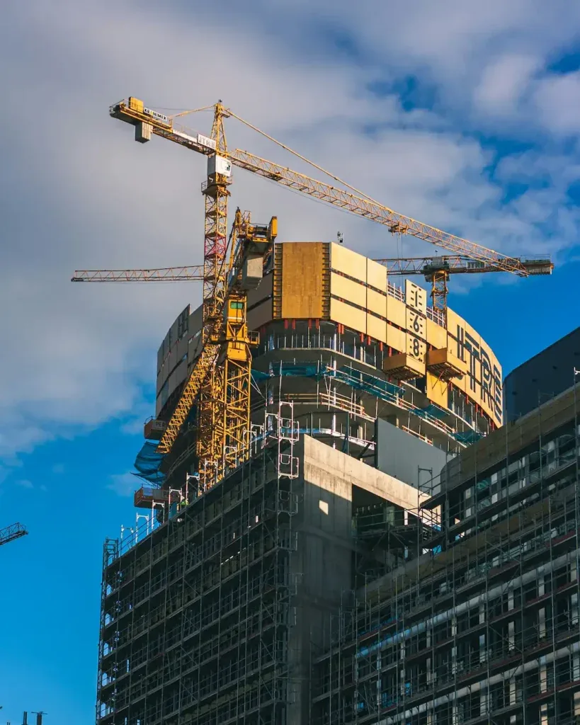 Construction site on a skyscraper